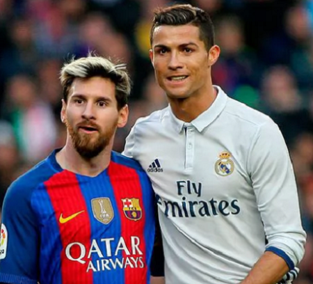 Image result for messi with ronaldo
